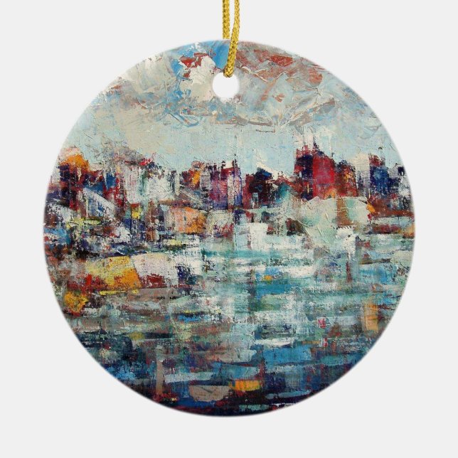 Korcula Town Ceramic Tree Decoration (Front)