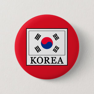 Korea 6 Cm Round Badge