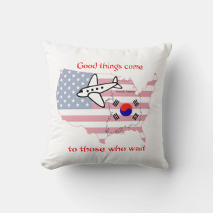 Korea Adoption-Good Things Come To Those Who Wait Cushion