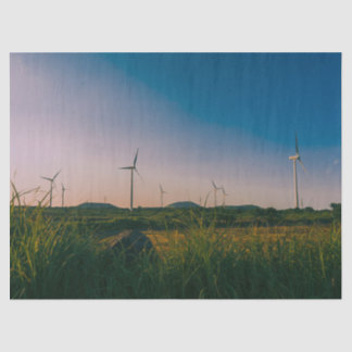 korea Jeju Wind Farm Landscape Wrapping Paper
