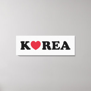 Korea Love Heart Canvas Print