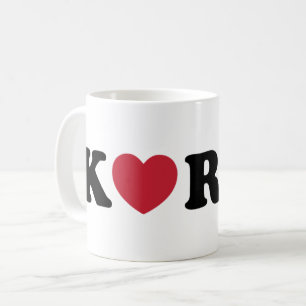 Korea Love Heart Coffee Mug