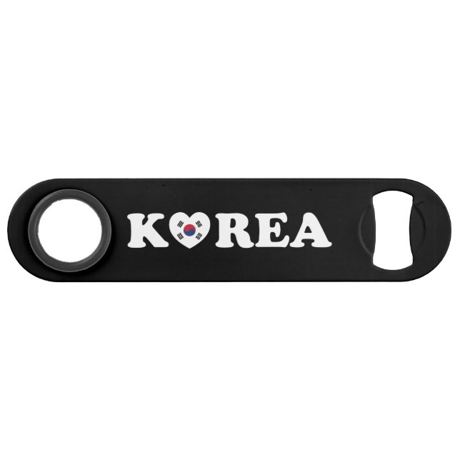 Korea Love Heart Flag (Front (Horizontal))