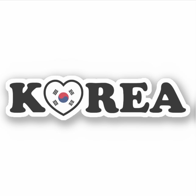 Korea Love Heart Flag (Front)