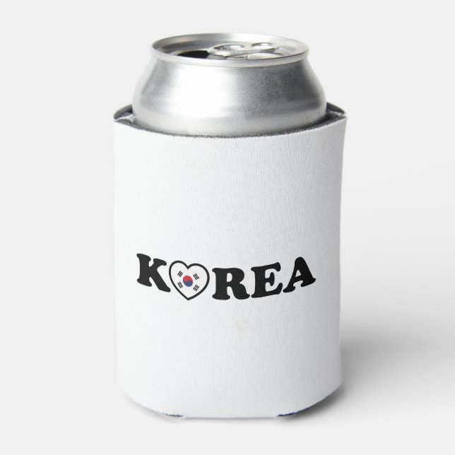 Korea Love Heart Flag Can Cooler (Can Front)