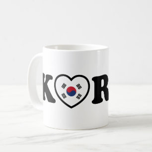 Korea Love Heart Flag Coffee Mug