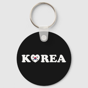 Korea Love Heart Flag Key Ring