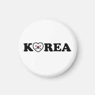 Korea Love Heart Flag Magnet