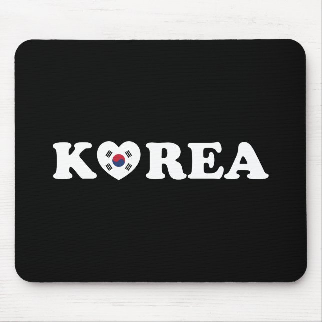 Korea Love Heart Flag Mouse Mat (Front)