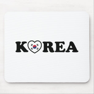 Korea Love Heart Flag Mouse Mat