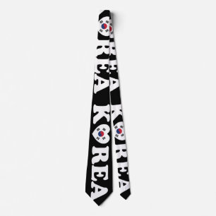 Korea Love Heart Flag Tie