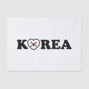 Korea Love Heart Flag Tissue Paper