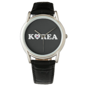 Korea Love Heart Flag Watch