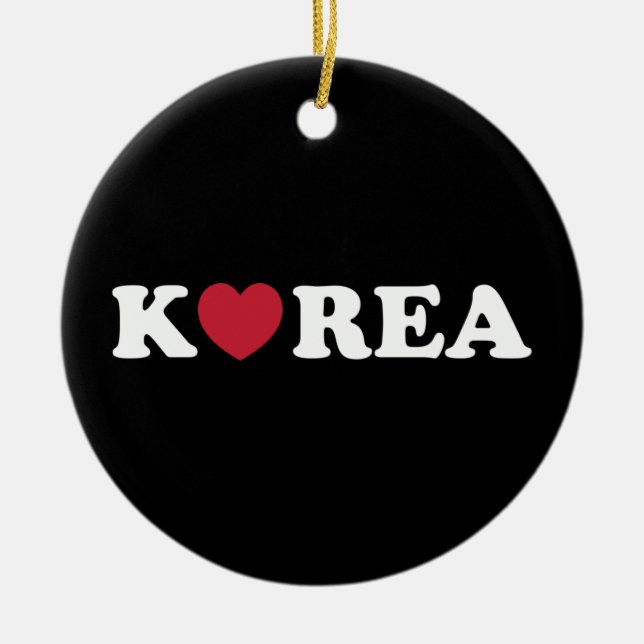 Korea Love Heart Flask Ceramic Tree Decoration (Front)