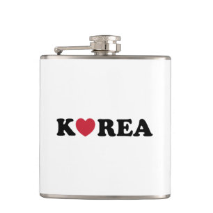 Korea Love Heart Hip Flask