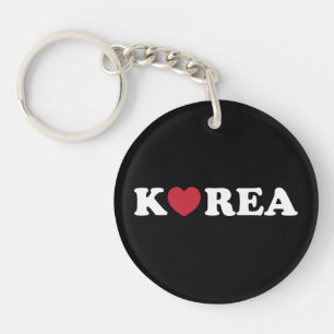 Korea Love Heart Keychain