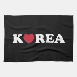 Korea Love Heart Kitchen Towel