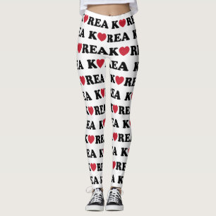 Korea Love Heart Leggings