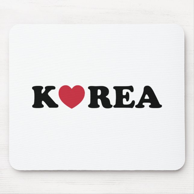 Korea Love Heart Mouse Mat (Front)