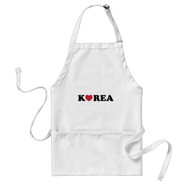 Korea Love Heart Standard Apron (Front)