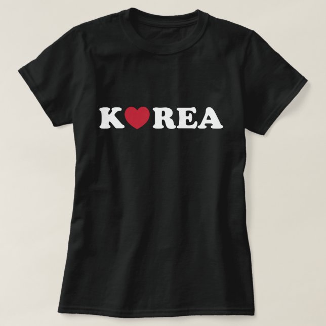Korea Love Heart T-Shirt (Design Front)