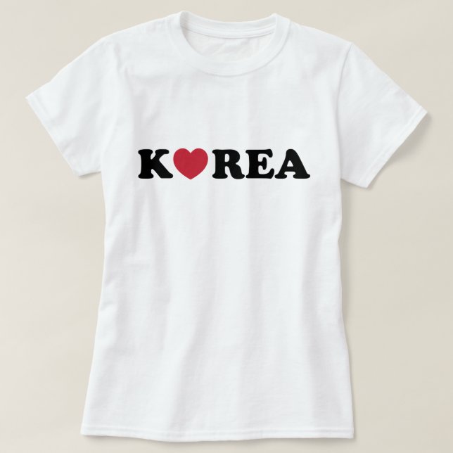 Korea Love Heart T-Shirt (Design Front)