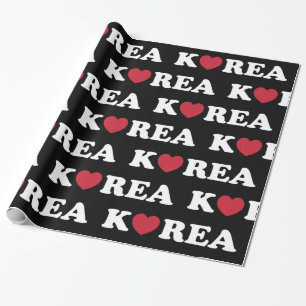 Korea Love Heart Wrapping Paper