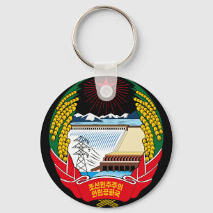 korea north emblem key ring