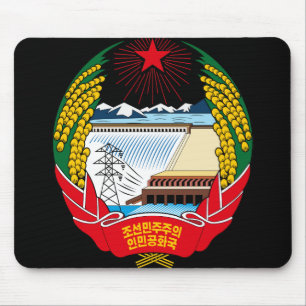 korea north emblem mouse mat