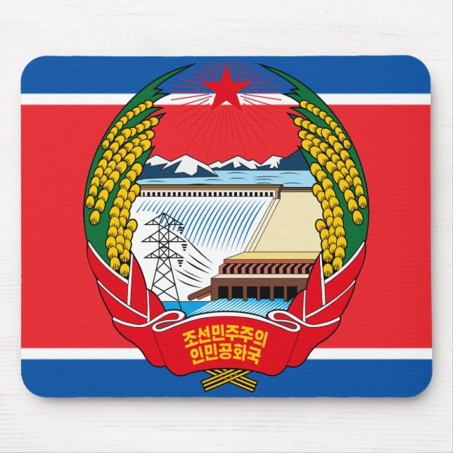 korea north emblem mouse pad (Front)