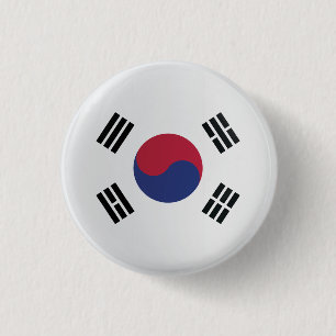 Korea  Round Icon Flag 3 Cm Round Badge