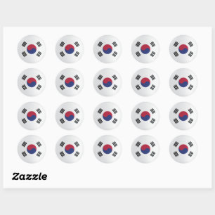 Korea  Round Icon Flag Classic Round Sticker