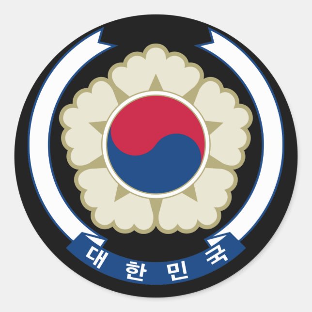 Korea* Seal Round sticker (Front)
