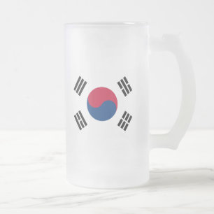 korea south frosted glass beer mug