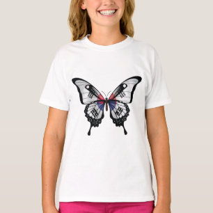 Korea Swallowtail Butterfly Flag T-Shirt