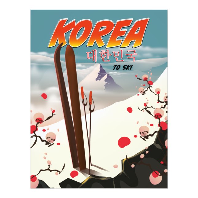 Korea to ski photo print (Front)