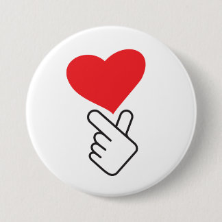 Korea v vinger, wave of Koreaanse hand. k-pop 7.5 Cm Round Badge