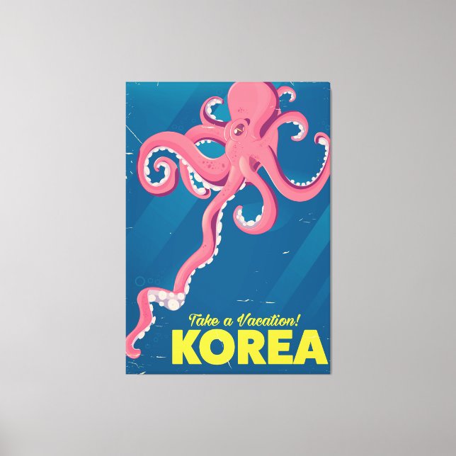 Korea Vacation poster Canvas Print (Front)
