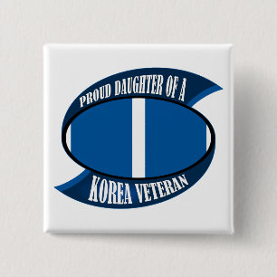 Korea Vet Daughter 15 Cm Square Badge