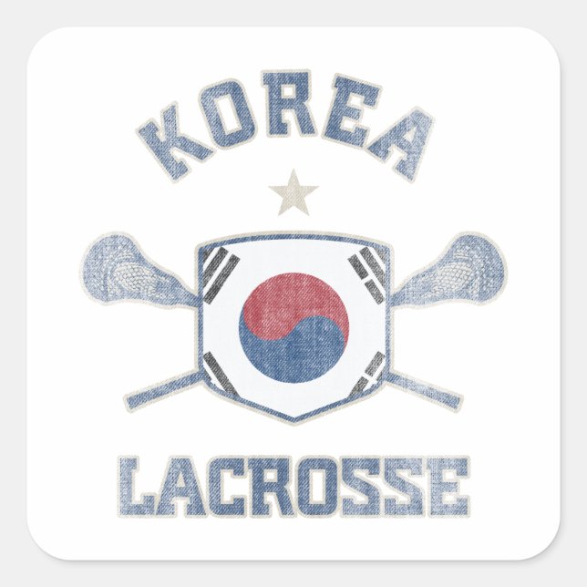 Korea-Vintage Square Sticker (Front)