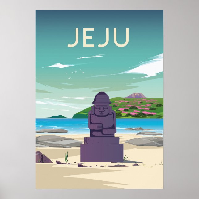 Korea vintage travel poster wall art (Front)