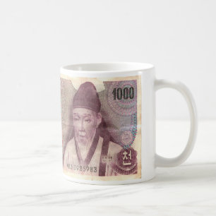 Korean 1000 won coffee mug