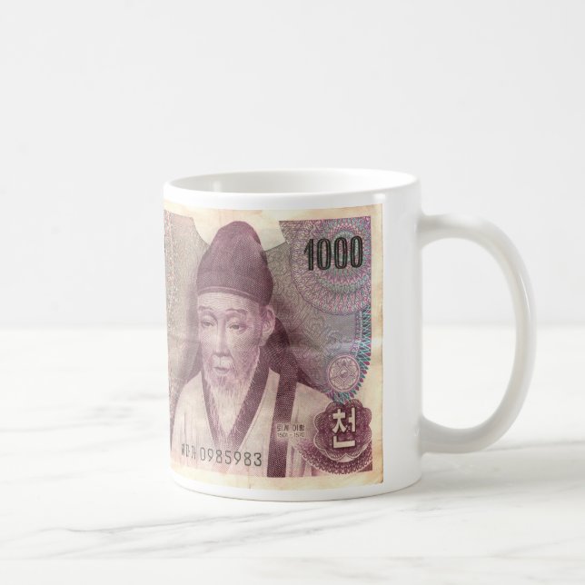 Korean 1000 won coffee mug (Right)