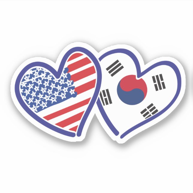 Korean American Heart Flags (Front)