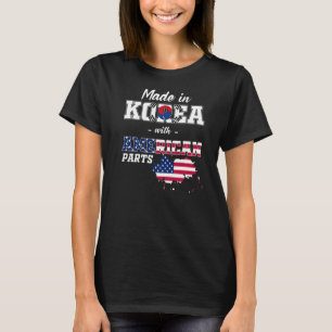 Korean American Parts Ancestry South Korea USA Fla T-Shirt