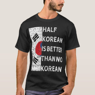 Korean American Shirt Funny Half South Korean Flag