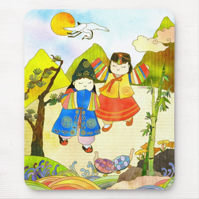 Korean Baby's First Birthday Mousepad (Front)