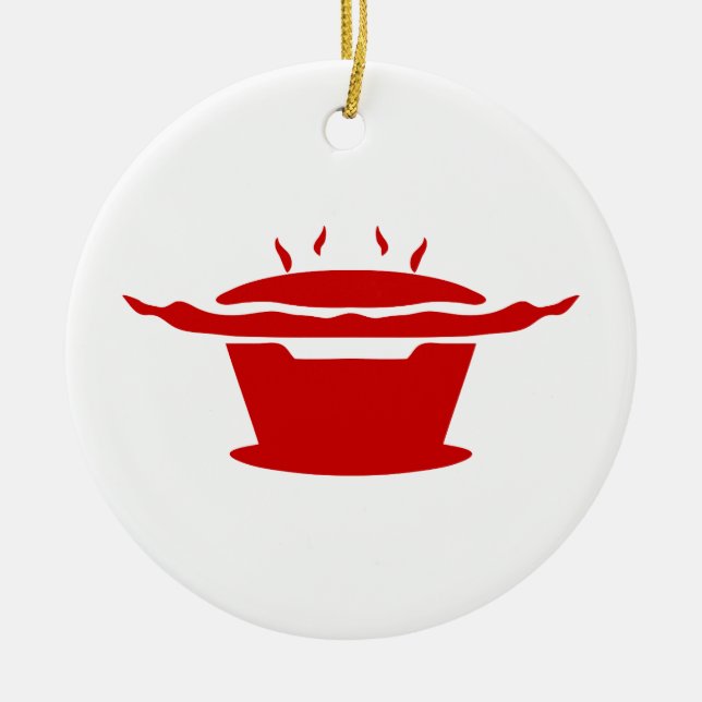 Korean BBQ (고기구이) Sign Ceramic Tree Decoration (Front)