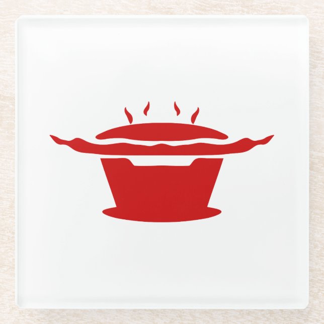 Korean BBQ (고기구이) Sign Glass Coaster (Front)