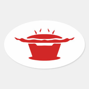 Korean BBQ (고기구이) Sign Oval Sticker